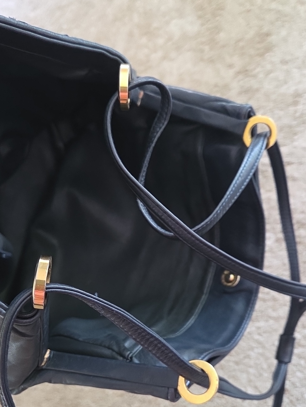 Aspects Blue Leather Woven Leather Bag - Picture 11 of 14